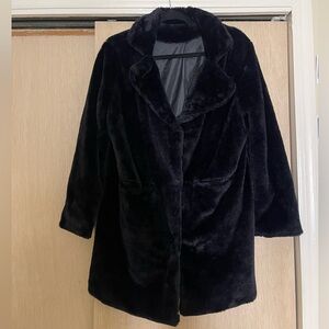 Black Faux Fur Coat